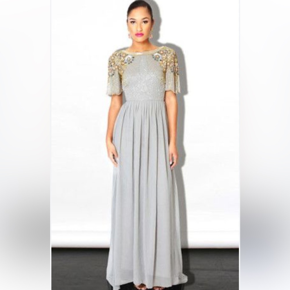 Embellished Maxi Occassion Dress - Picture 8 of 17